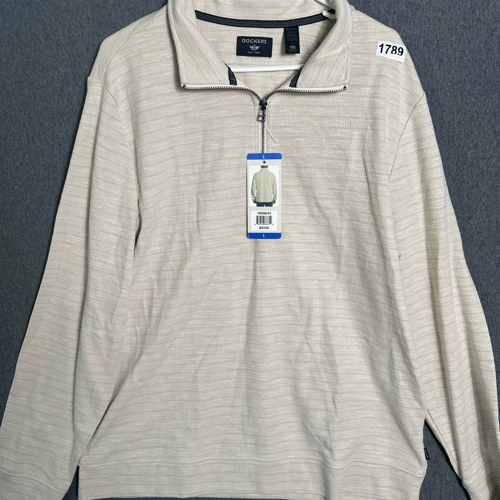 Nwt Dockers Men's Cream Sweater Large